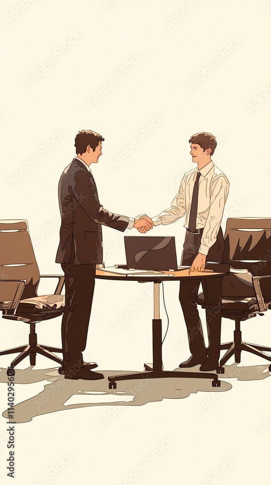 Two professionals shaking hands during a successful business meeting Two professionals shaking hands during a successful business meeting