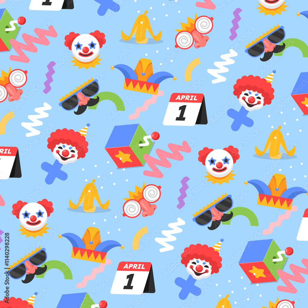 Fototapeta premium Playful April Fools' Day Pattern