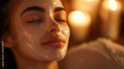 Relaxing Facial Treatment with Spa Atmosphere