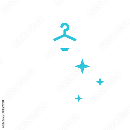 Invisible Magic Coat Icon Design. Isolated on white background. Blue icon set