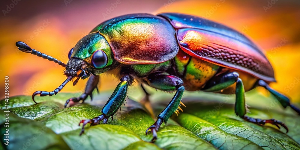Fototapeta premium Candid Dynastinae Beetle Photography: Close-up Macro Shots of Rhinoceros Beetles, Stag Beetles, and Dung Beetles in Natural Habitats