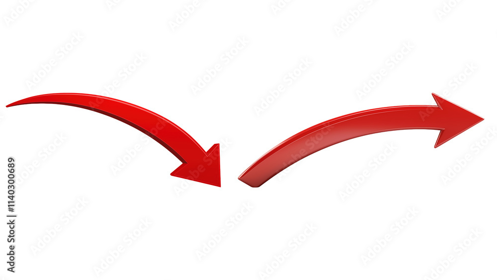 Dynamic Red Arrows Illustrating Direction and Flow Dynamic Red Arrows Illustrating Direction and Flow
