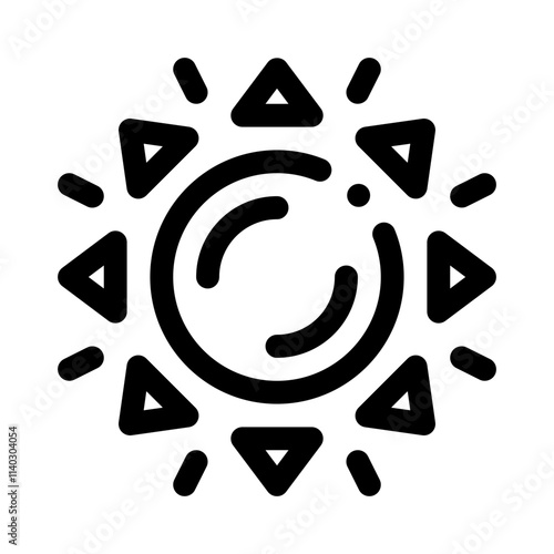 Sun line icon