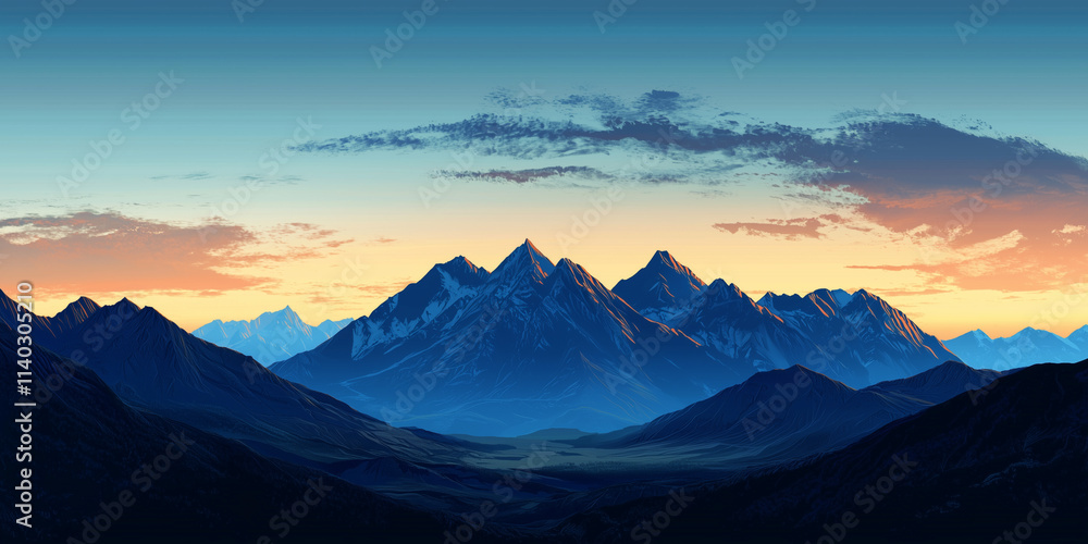 Panorama mountain landscape at sunset, Slovakia, Vrsatec. Panorama mountain landscape at sunset, Slovakia, Vrsatec.
