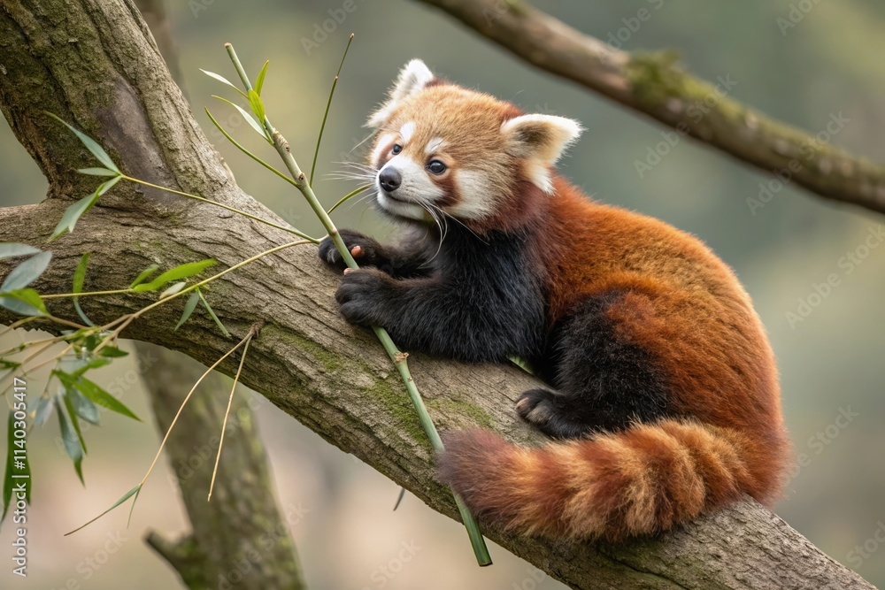 Fototapeta premium A cute red panda