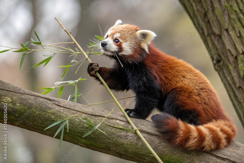Fototapeta premium A cute red panda