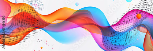 Colorful vector background with abstract shapes and splashes, on a white background. Vector illustration in a flat design Colorful splashes, with white space for text