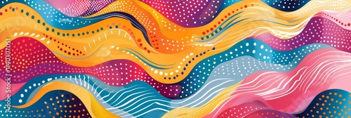 Colorful vector background with abstract shapes and splashes, on a white background. Vector illustration in a flat design Colorful splashes, with white space for text