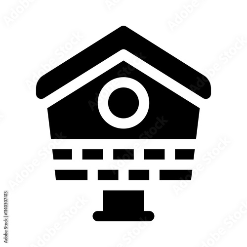 Birdhouse glyph icon