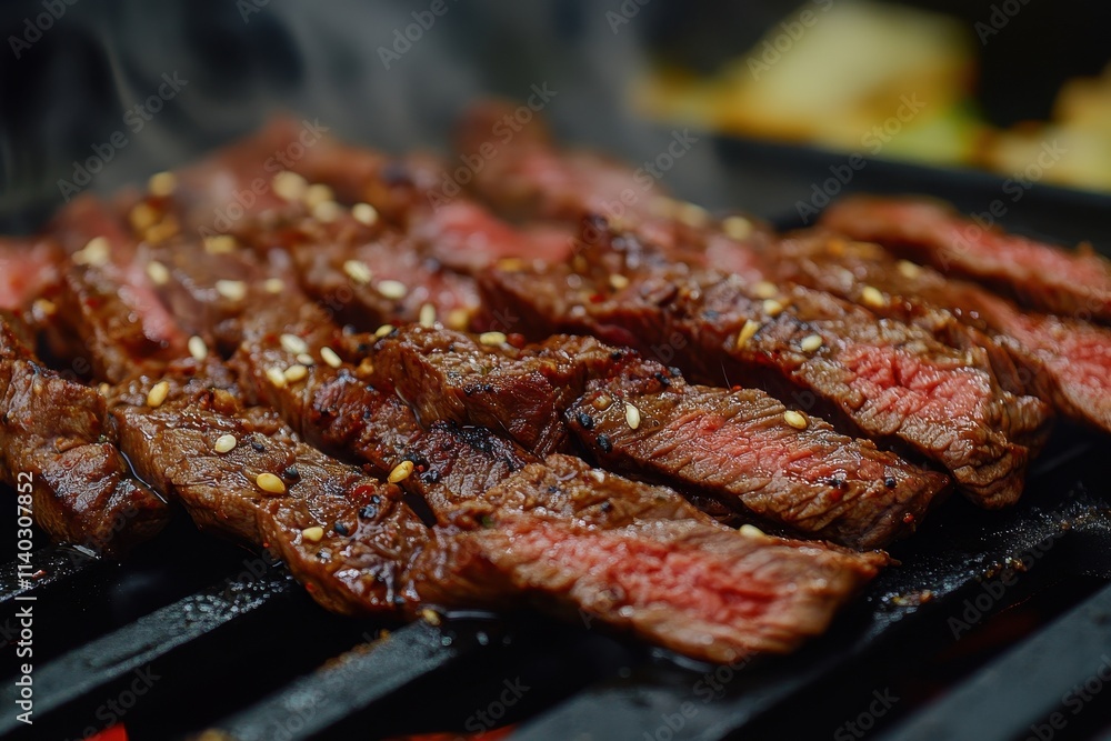 Grilled marinated sliced beef Grilled marinated sliced beef
