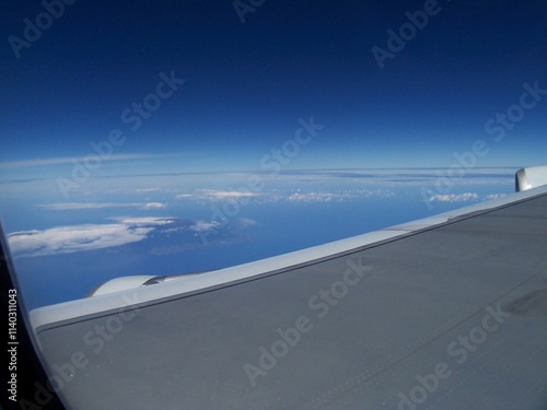 himmel flugzeug blau wolke