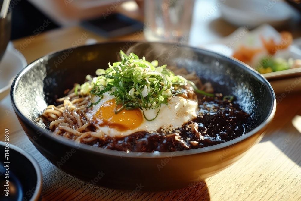 Jajangmyeon a favored dish features Korean black bean noodles Jajangmyeon a favored dish features Korean black bean noodles