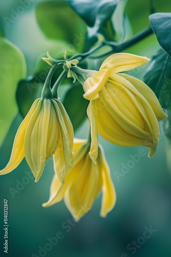 Wallpaper Mural AI generator image of Ylang Ylang, Champi, Champa, Thai flowers have similar characteristics. And it smells very fragrant. Can be extracted to make perfume Torontodigital.ca