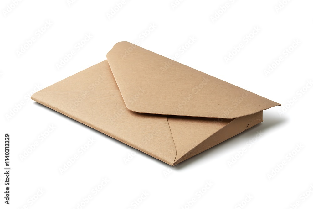 Blank greeting card with envelope on white background Blank greeting card with envelope on white background
