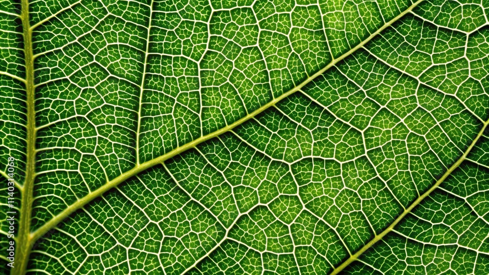 Silhouette texture of a leaf with visible veins and cells Silhouette texture of a leaf with visible veins and cells