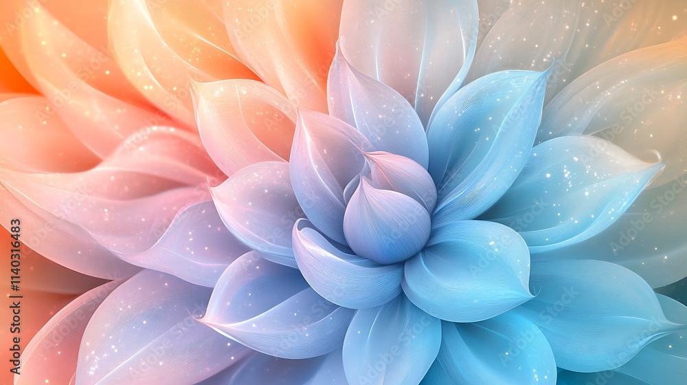 Fototapeta premium Calming Rhythms Illustration Featuring Soft Waves and Harmonious Abstract Patterns