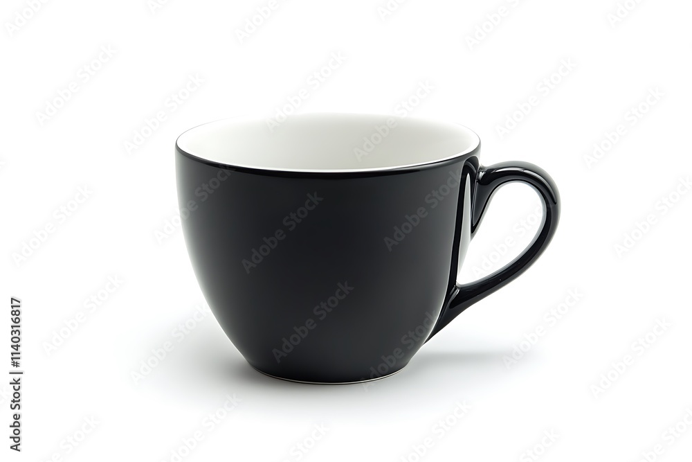 Black coffee cup on a white background Black coffee cup on a white background