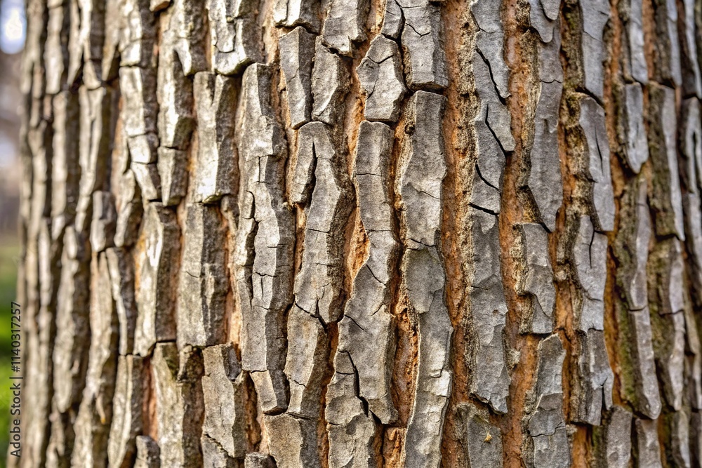 Silver brown tree bark with raised dashes lenticels texture, asymmetrical background Silver brown tree bark with raised dashes lenticels texture, asymmetrical background