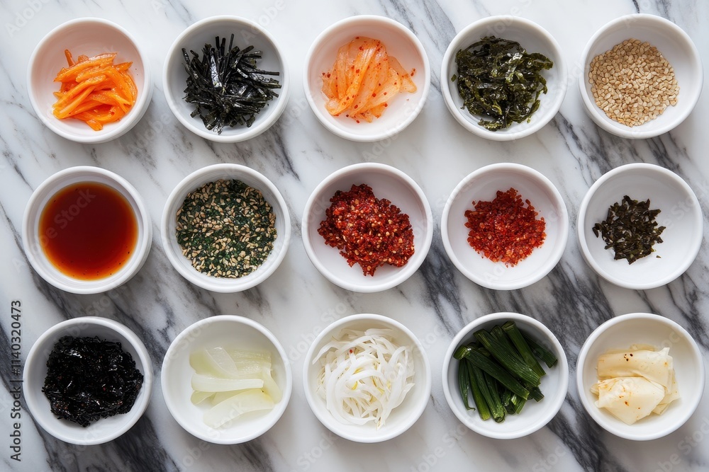 Korean ingredients for sundubu Korean ingredients for sundubu
