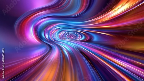 A vibrant swirl of colors creating a dynamic, abstract tunnel effect.