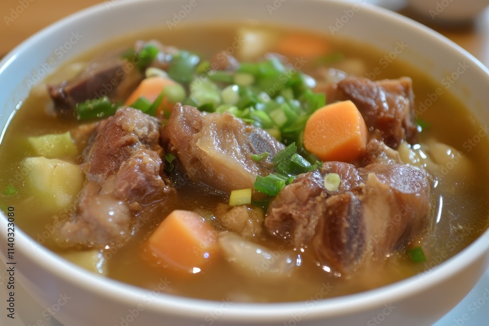 Korean oxtail broth known as Kkori Gomtang Korean oxtail broth known as Kkori Gomtang