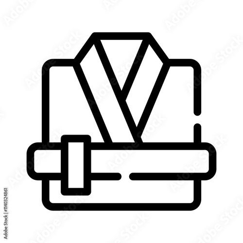 bathrobe line icon