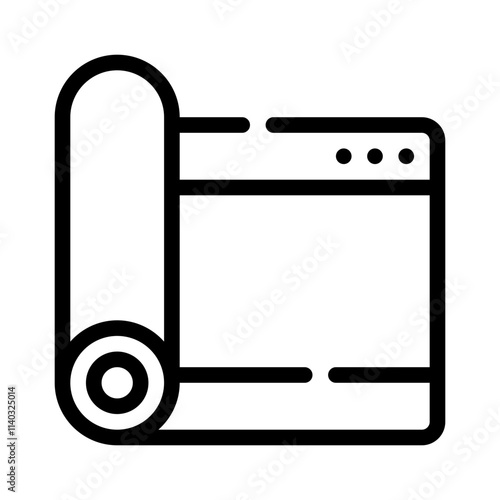 yoga mat line icon