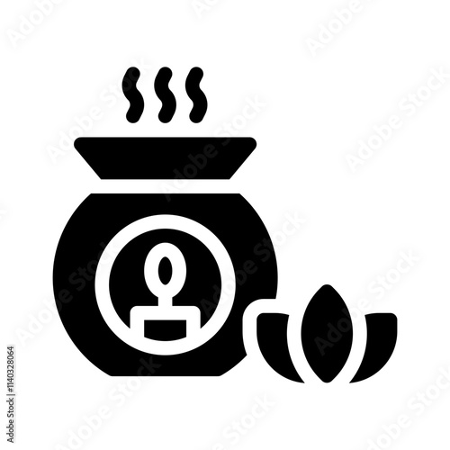 aromatherapy glyph icon