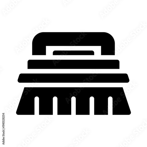 scrub brush glyph icon