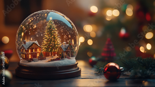 Snow Globe Christmas Scene