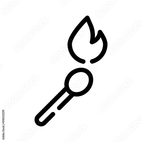 Matchstick line icon