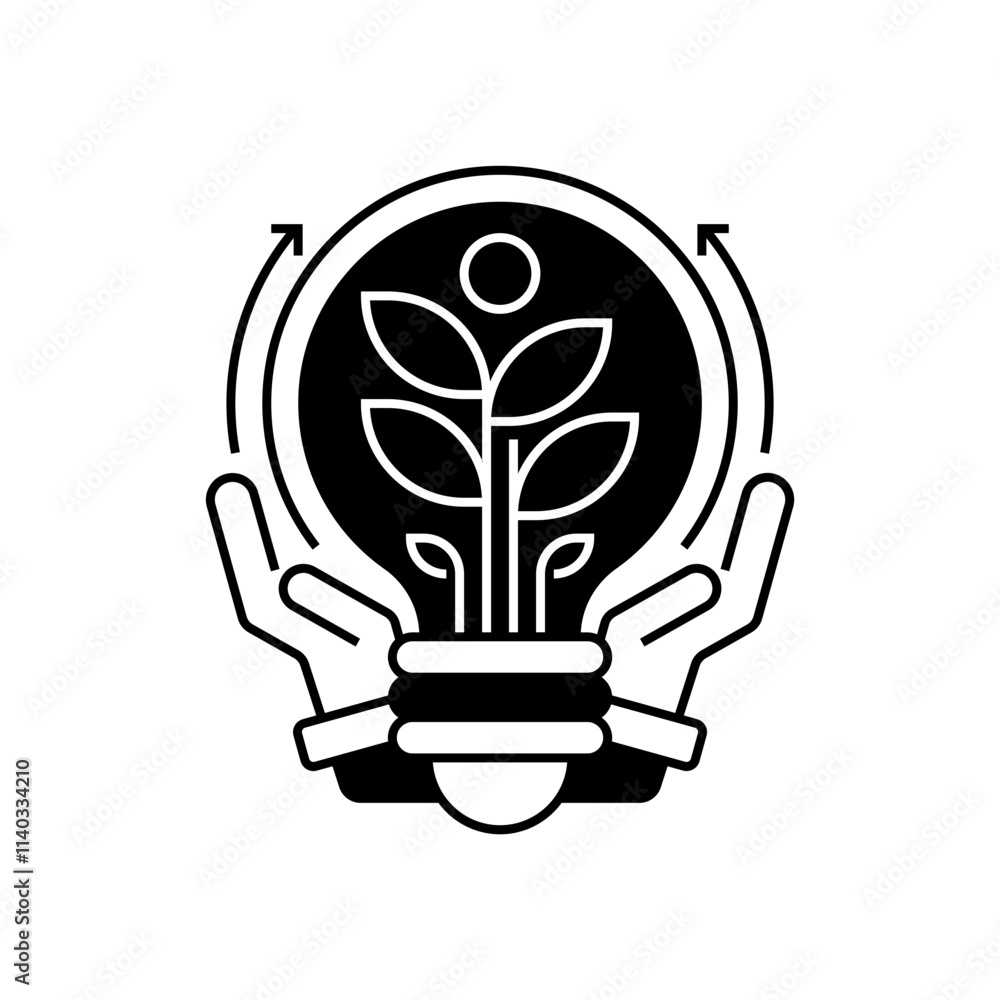 Eco Lightbulb Line Icon. linear style sign for mobile concept and web design. Outline vector icon. Eco Lightbulb Line Icon. linear style sign for mobile concept and web design. Outline vector icon.