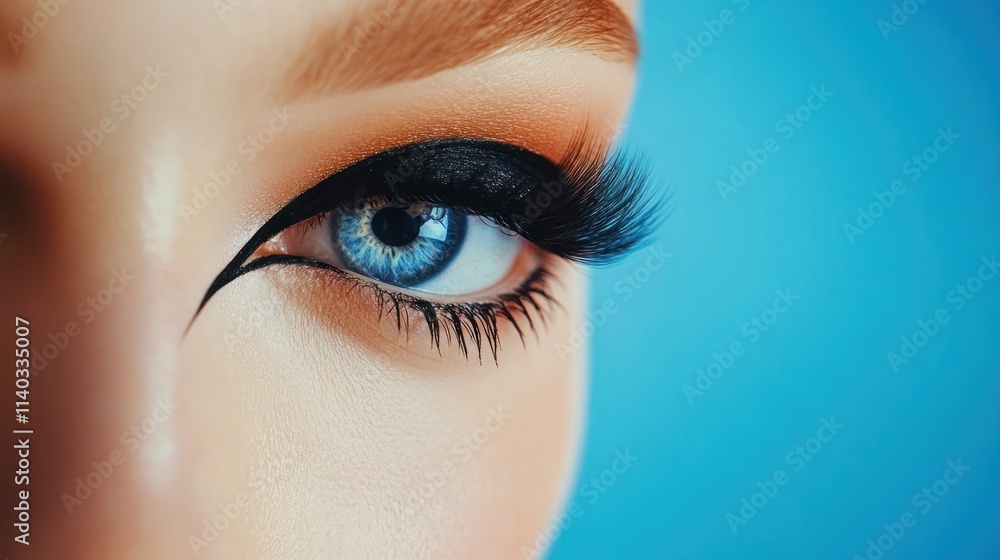 Fototapeta premium Cosmetics make-up. black liner makeup