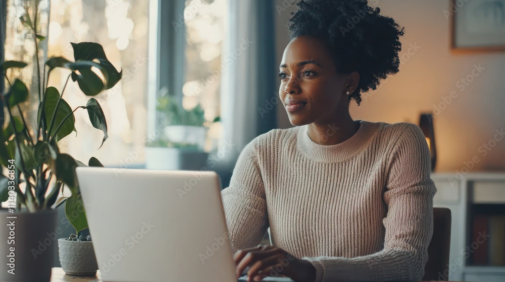 A professional engaging in a video call with a career coach, discussing strategies for success A professional engaging in a video call with a career coach, discussing strategies for success