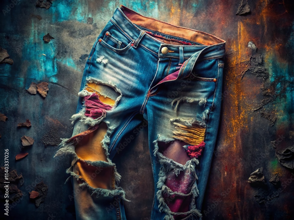 Damaged Clothing Fashion Photography: Ripped, Torn, Distress, Grunge Style Apparel