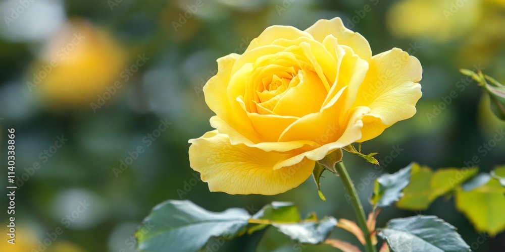 Vibrant single yellow rose in full bloom, showcasing its beauty and color, perfect for highlighting the charm of a bright yellow rose in nature s splendor. Ideal for flower enthusiasts. Vibrant single yellow rose in full bloom, showcasing its beauty and color, perfect for highlighting the charm of a bright yellow rose in nature s splendor. Ideal for flower enthusiasts.