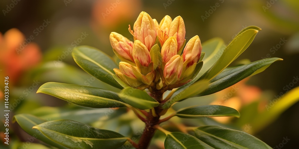 Rhododendron Fireball leaf buds showcase the unique beauty and vibrant characteristics of Rhododendron Fireball, highlighting the intricate details of these stunning buds. Rhododendron Fireball leaf buds showcase the unique beauty and vibrant characteristics of Rhododendron Fireball, highlighting the intricate details of these stunning buds.