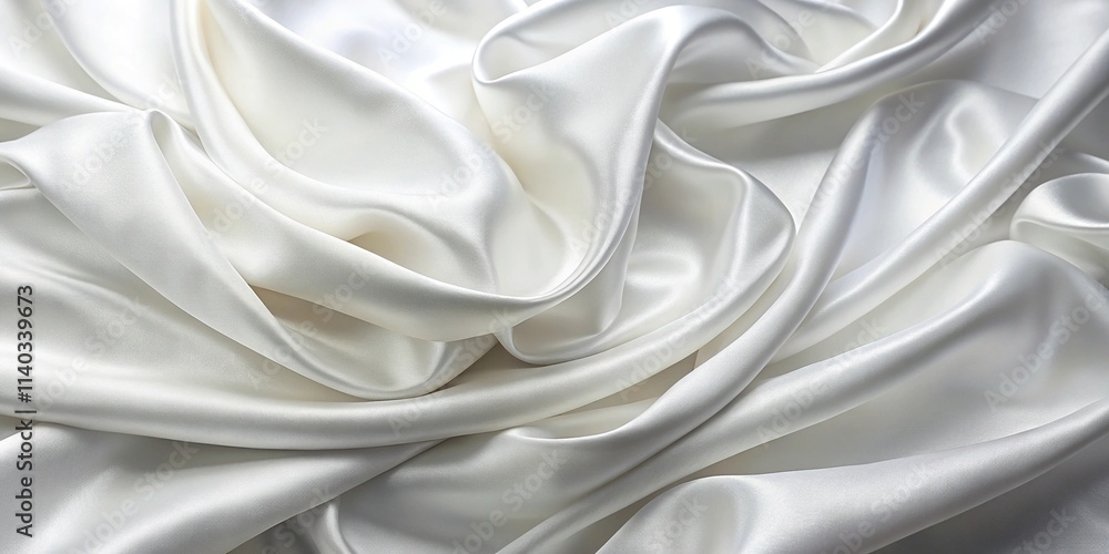 Obraz premium Smooth white silk satin fabric texture background