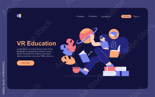 Edtech. Flat Vector Illustration