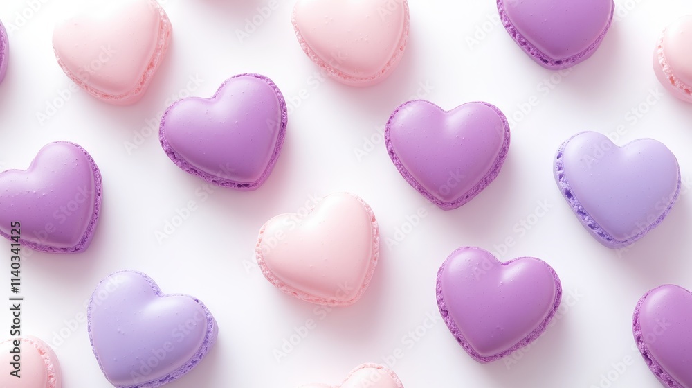 Pink Heart Sweet macarons isolated on a white background,Love romantic,Happy Valentines Day,Macaroons cake creative layout,Sweet collection and design element, Flat lay. Pink Heart Sweet macarons isolated on a white background,Love romantic,Happy Valentines Day,Macaroons cake creative layout,Sweet collection and design element, Flat lay.