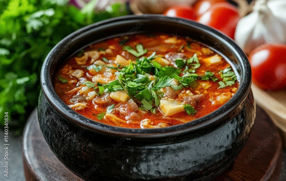 Paprika seasoned spicy tripe stew Paprika seasoned spicy tripe stew