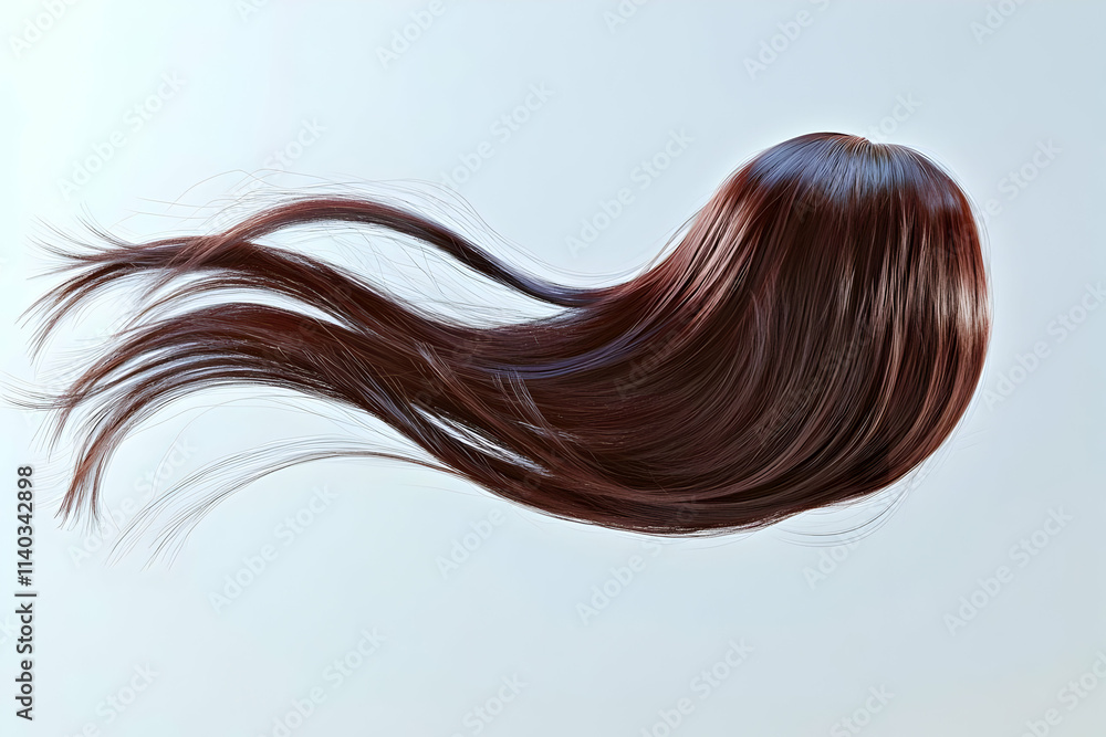A front-facing view of a womanA's hairstyle, isolated on a clean background. A front-facing view of a womanA's hairstyle, isolated on a clean background.