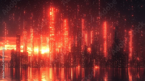Futuristic Digital Metropolis Visualizing Real Time Collaborative Coding Bootcamp