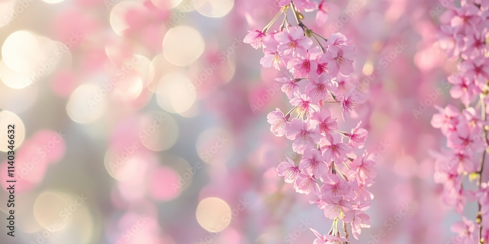 Soft focus on pink weeping cherry blossoms creates a dreamy background, highlighting the beauty of pink weeping cherry blossoms in a serene setting. Experience the allure of pink weeping cherry Soft focus on pink weeping cherry blossoms creates a dreamy background, highlighting the beauty of pink weeping cherry blossoms in a serene setting. Experience the allure of pink weeping cherry