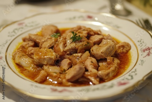 Roman style tripe a classic Italian dish