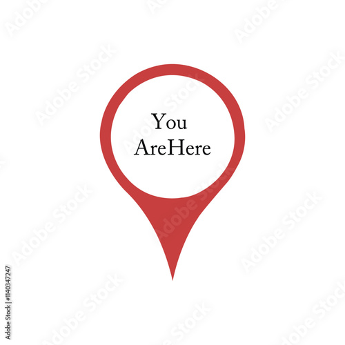 Free Download You Are Here Red Location Pointer Marker isolated on white background. Red pointer loctaion icon. - GFXLoad