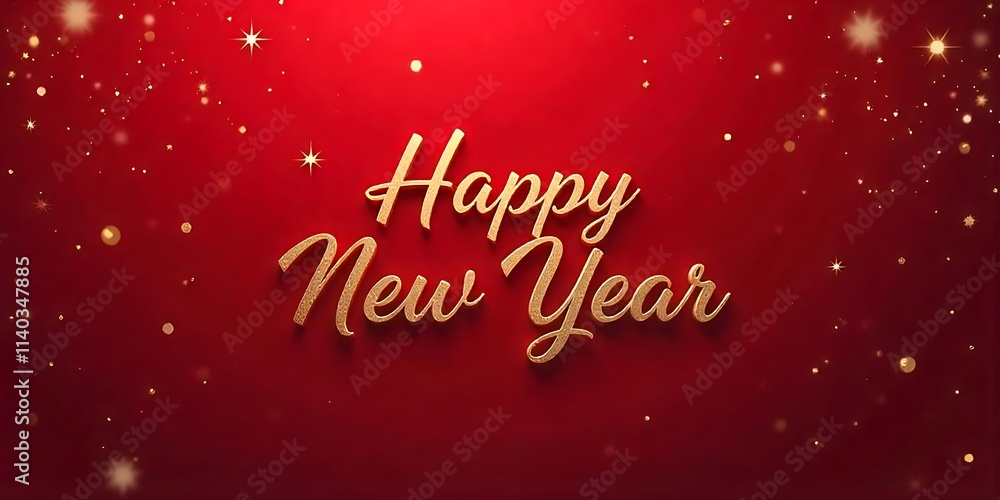 Luxury red and gold Happy New Year Luxury red and gold Happy New Year