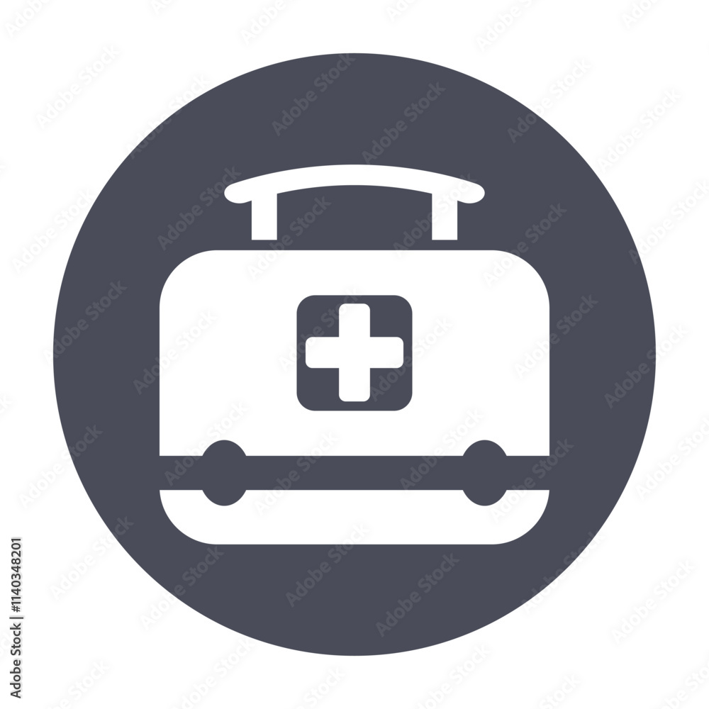 First Aid Case Icon, Medical Emergency Box Illustration, Health and Safety Symbol First Aid Case Icon, Medical Emergency Box Illustration, Health and Safety Symbol