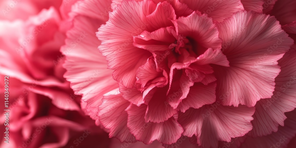 Macro photo showcasing the beauty of a pink carnation plant, highlighting the intricate details of nature and the vibrant hues found in the pink carnation. Macro photo showcasing the beauty of a pink carnation plant, highlighting the intricate details of nature and the vibrant hues found in the pink carnation.