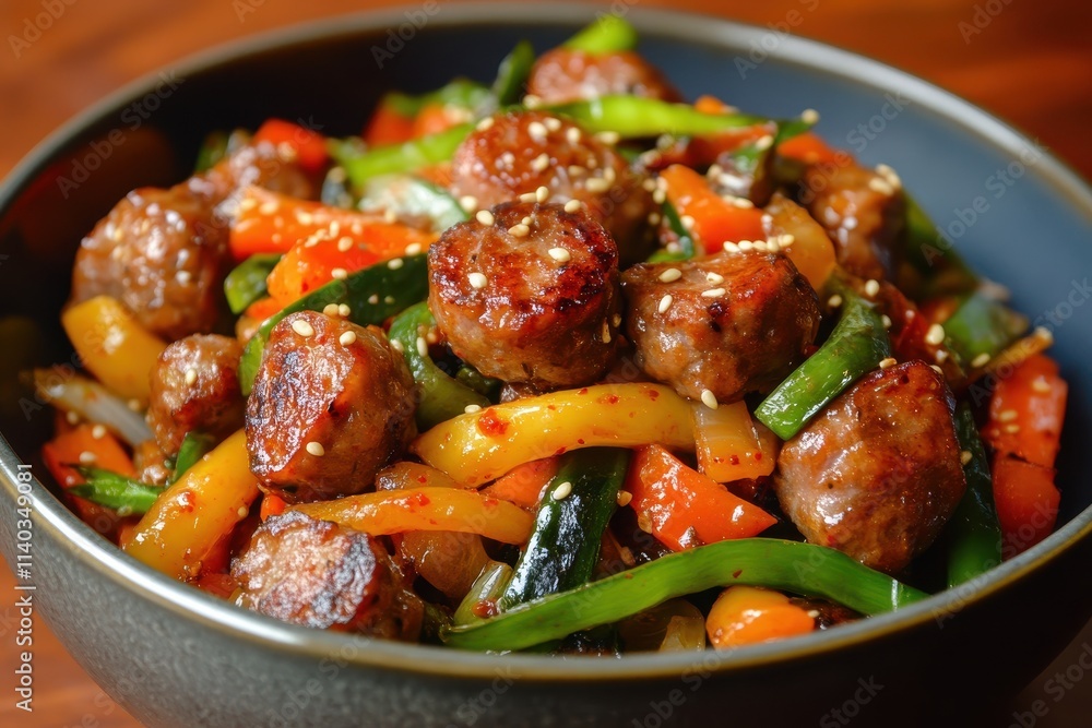 Sautéed Korean sausage dish sundae bokkeum Sautéed Korean sausage dish sundae bokkeum